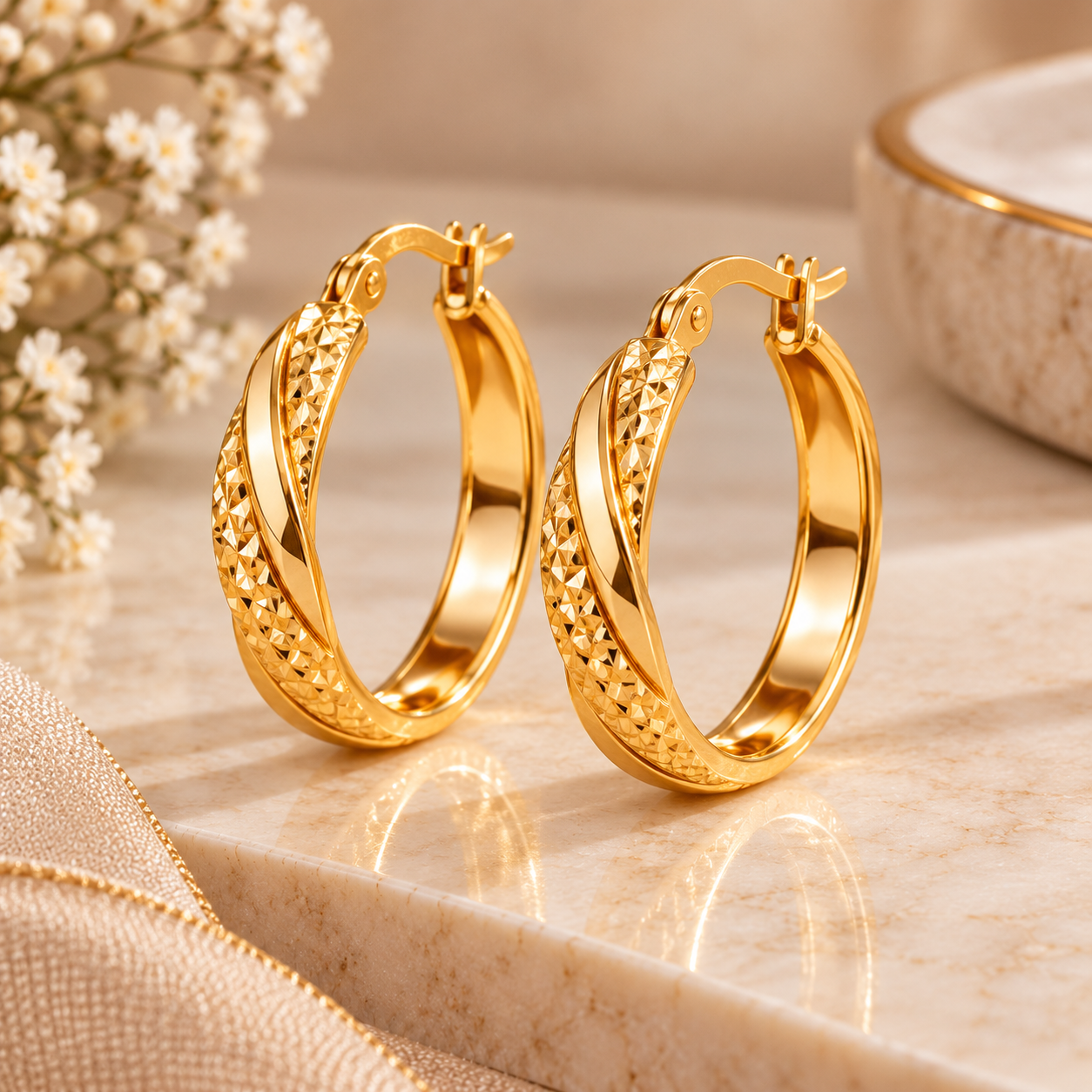 Gold Hoop Earrings