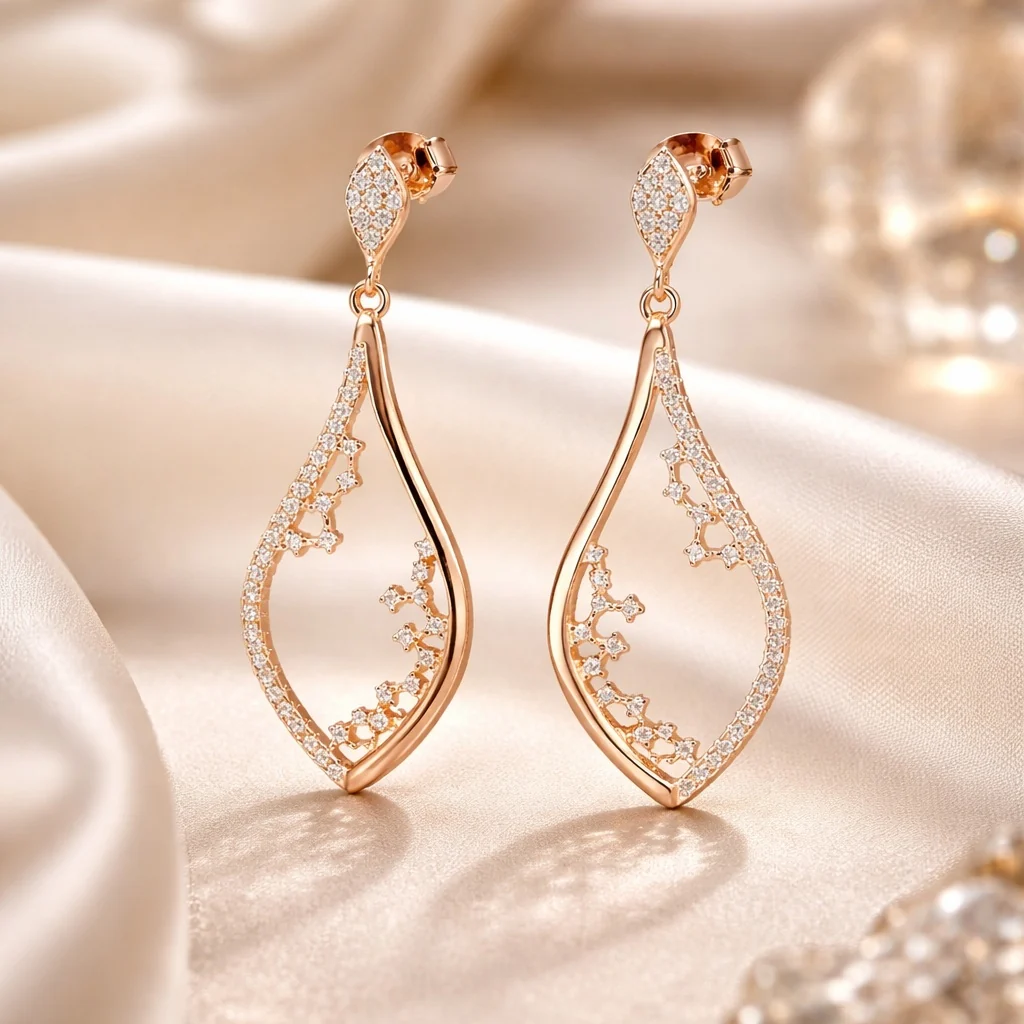 Rose Gold Drop Earrings